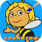 Coloring book maya the bee icône