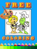 Coloring book maya the bee पोस्टर