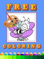 Coloring book maya bee party पोस्टर