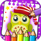Owl Coloring Book - Coloring Owls Pages Mandala. icône