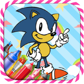 Painting Sonic ; Coloring Book Game Kids Page icon
