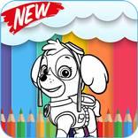 Coloring book for kids: paw