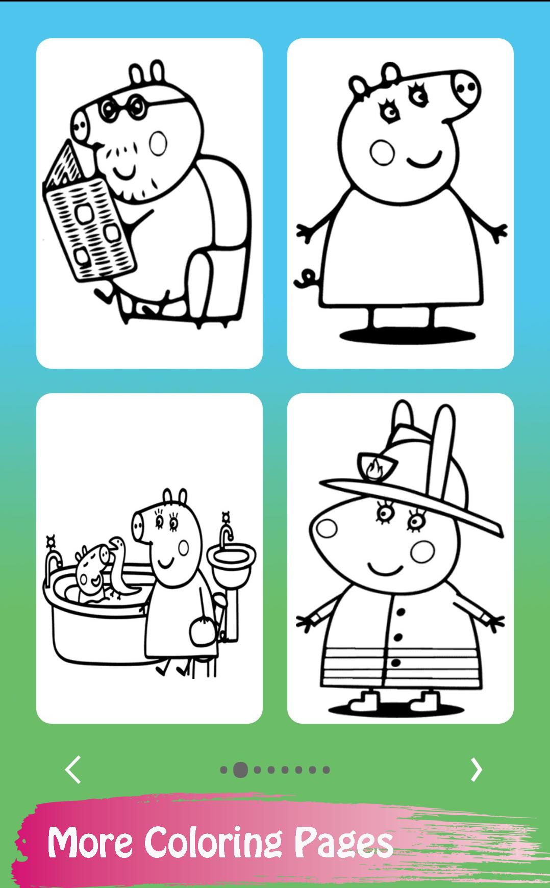 Pepa And Pig Livro De Colorir Piggy Painting Game Para Android