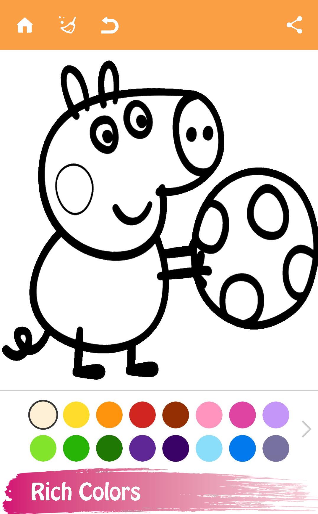 Pepa And Pig Livro De Colorir Piggy Painting Game Para Android