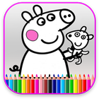 ColoringBook: pig pippa paint Fans icon