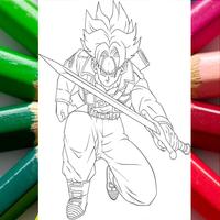 Dragon Coloring Book for Super Saiyan Z imagem de tela 2