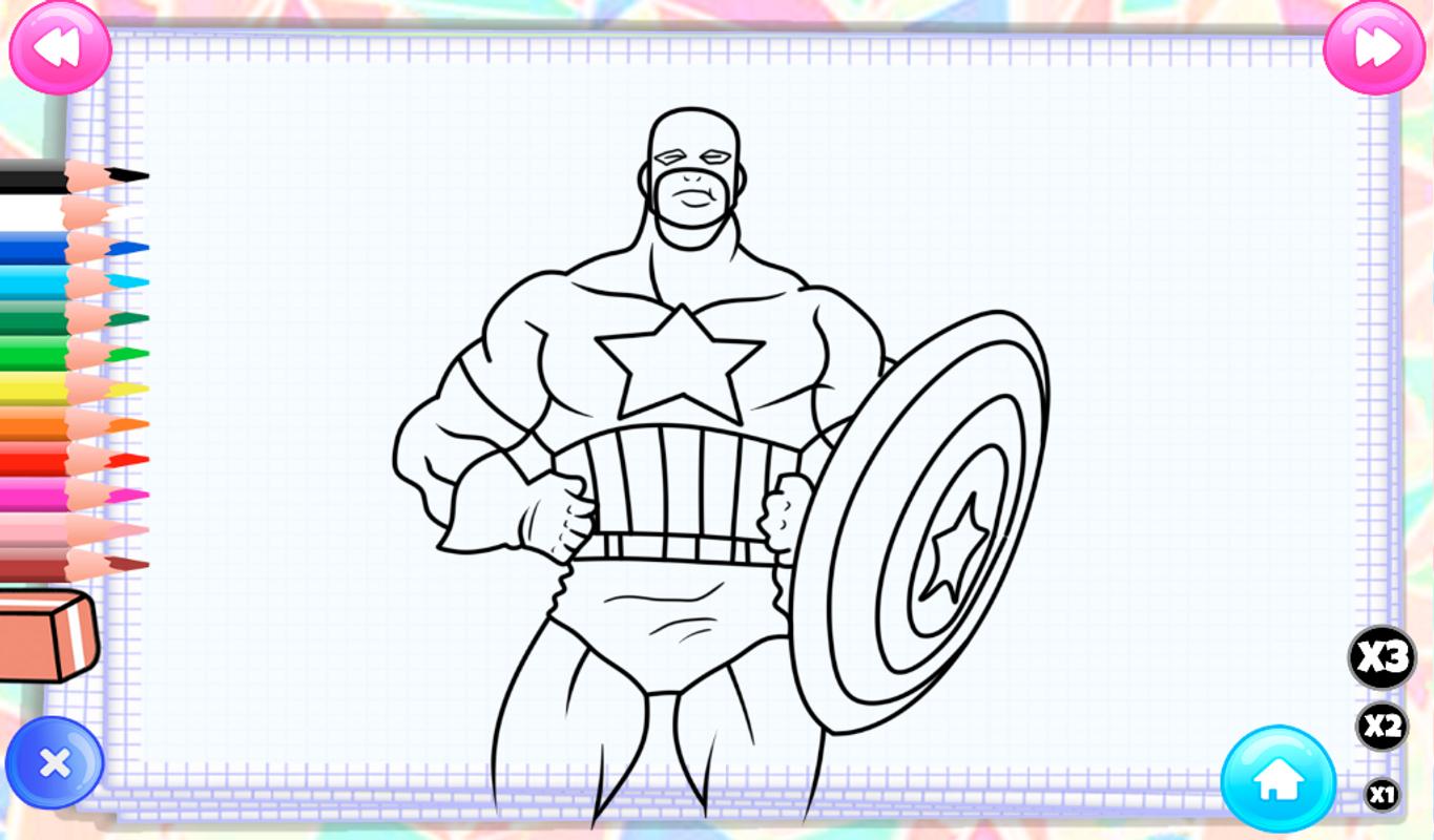Gambar Super Hero Untuk Mewarnai