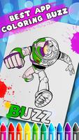 Buzz Lightyear : Coloring Toys Story Book Affiche