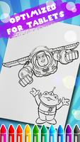 Buzz Lightyear : Coloring Toys Story Book capture d'écran 2