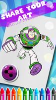 Buzz Lightyear : Coloring Toys Story Book capture d'écran 3