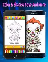 How To Color Pennywise Coloring Game For Adult capture d'écran 1