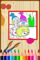 Coloring games little trolls ポスター