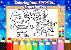 Spider Patrol Superhero Coloring Pages poster