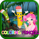 Coloring Princess belle game icône
