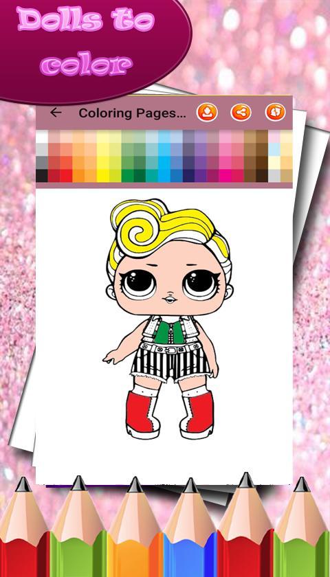 Dibujos Para Colorear Para Lol Princesas Y Muñecas For Android Apk