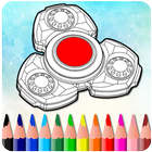 Fidget spinner coloring pages for kids (New) icon