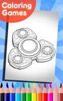 Fidget spinner coloring pages for kids (New) poster