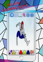 Superhero For Coloring Book & Pages Kids Affiche