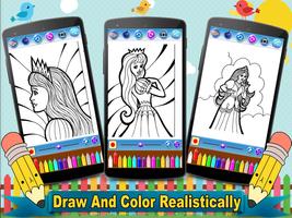Kids coloring book: Princess captura de pantalla 1