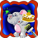 Coloring Elephant Cartoon Kids