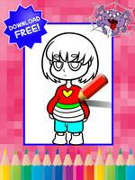 Coloring Book Games Undertale Cartaz