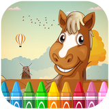 Horse Coloring Pages - Coloring Picture of Animals icône