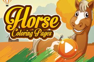 Horse Coloring Pages - Coloring Picture of Animals Affiche