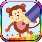 Coloring Book Monkey & frinds icône