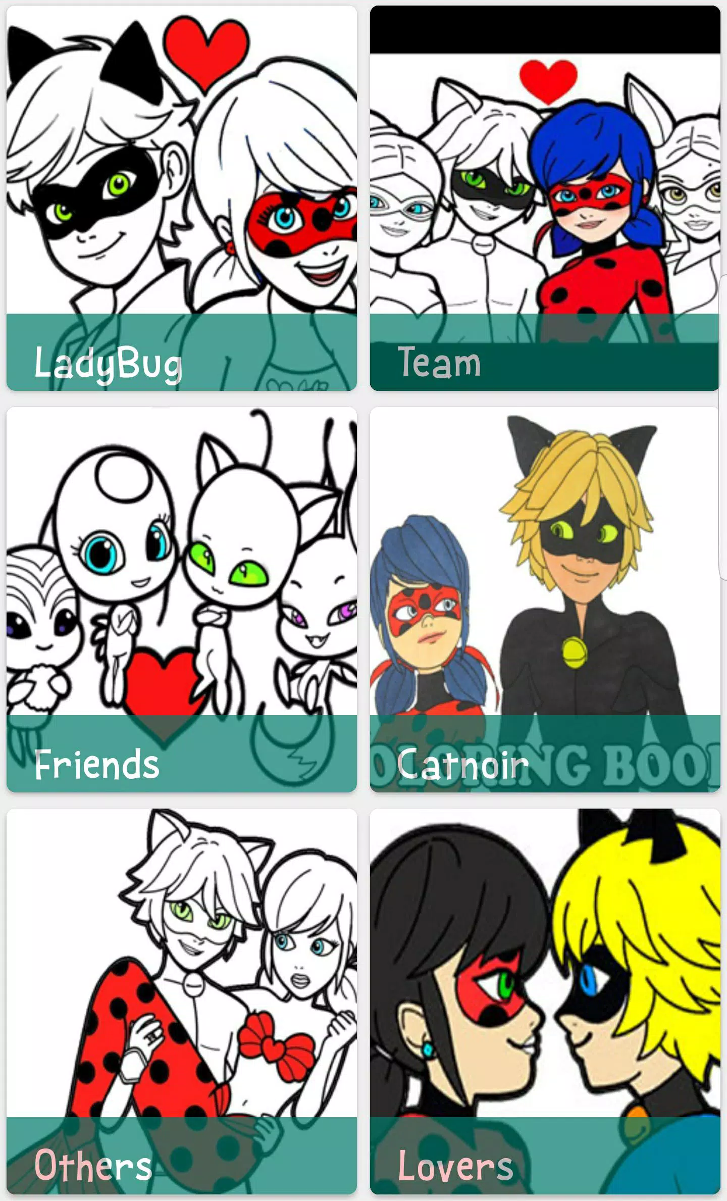 Download do APK de Ladybug y Cat noir para colorir. para Android