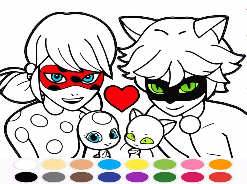 Incríveis Ladybug e Cat Noir para colorir
