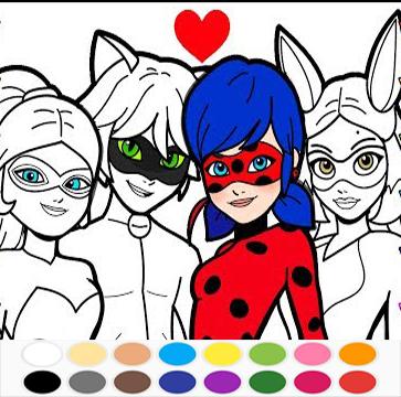Libro De Colorear Miraculous Ladybug And Cat Noir For Android