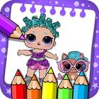 coloring Surprise Dolls of Lol princess simgesi