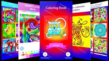 Coloring books For Adults الملصق