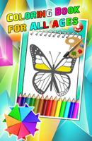 Coloring Beauty Butterfly Affiche