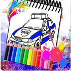 Car Police Amazing Coloring Book biểu tượng