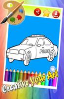 Car Police Amazing Coloring Book ảnh chụp màn hình 1