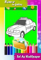 Car Police Amazing Coloring Book capture d'écran 3