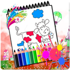 Coloring Book For Funny Cow icône