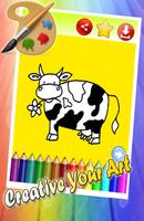 Coloring Book For Funny Cow تصوير الشاشة 1