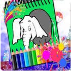 Coloring Book For Elephant Big ikona