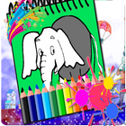 Coloring Book For Elephant Big ícone
