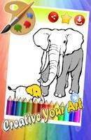 Coloring Book For Elephant Big скриншот 1