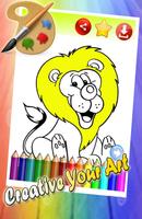 Coloring Lion Sketch Fun Art スクリーンショット 1