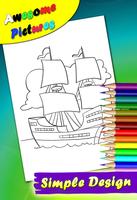 Coloring For Ship Sketch imagem de tela 2