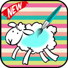 Cute-animals coloring book icône