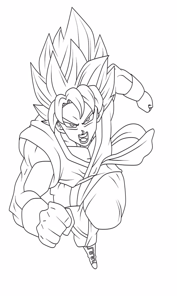 Desenho do Goku super sayajin blue/ssjgssj