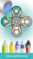 Fidget Spinner Coloring Books Affiche