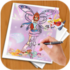 フェアリーウィンクスドールを描く方法を学ぶ アイコン