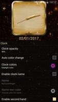 Neon Gold Square Clock 截图 2