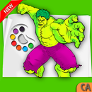 APK Hulk Coloring pages :Superheroes Coloring book